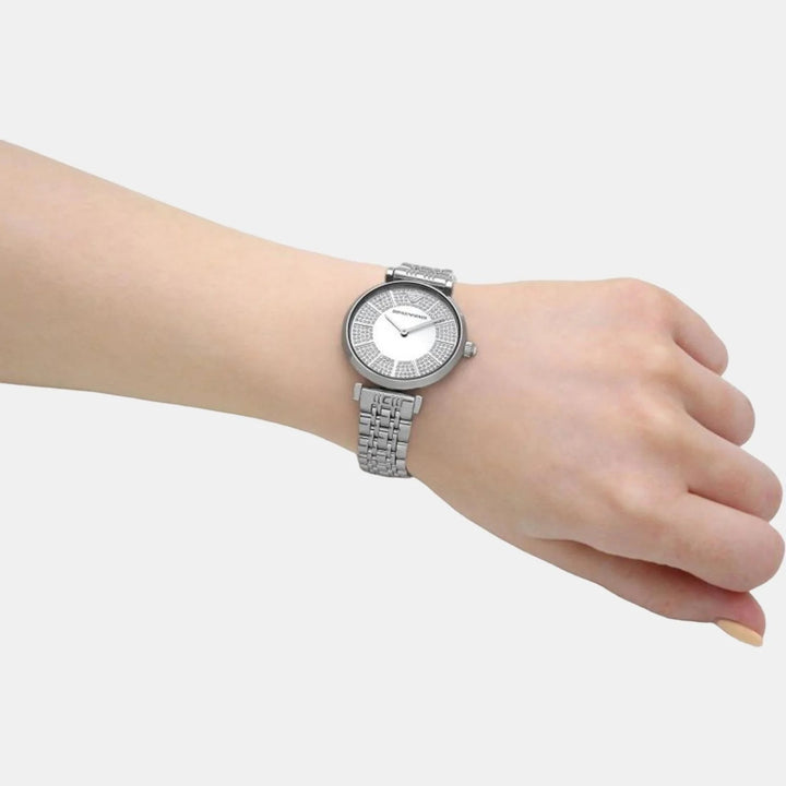 Emporio Armani Gianni T-Bar AR11445 Silver Dial Women&