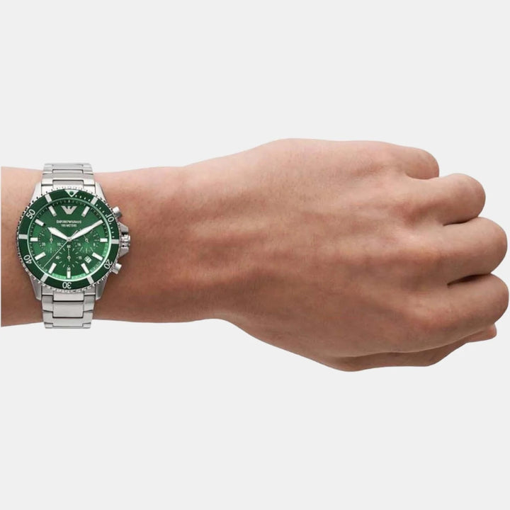 Emporio Armani World Explorer AR11500 Chronograph Green Dial Men&