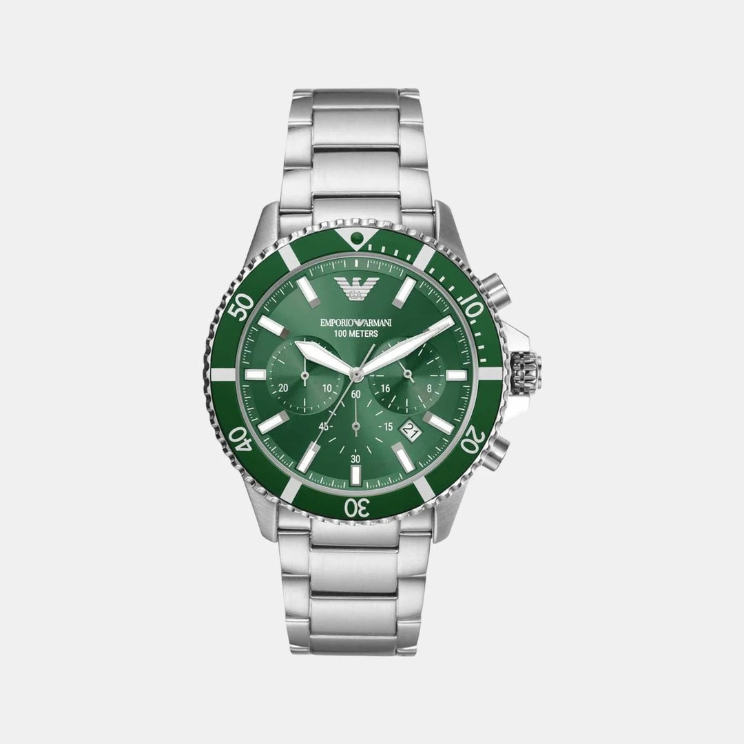 Emporio Armani World Explorer AR11500 Chronograph Green Dial Men&