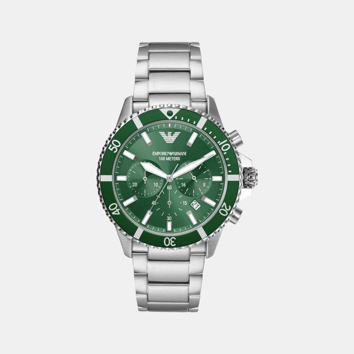 Emporio Armani World Explorer AR11500 Chronograph Green Dial Men&