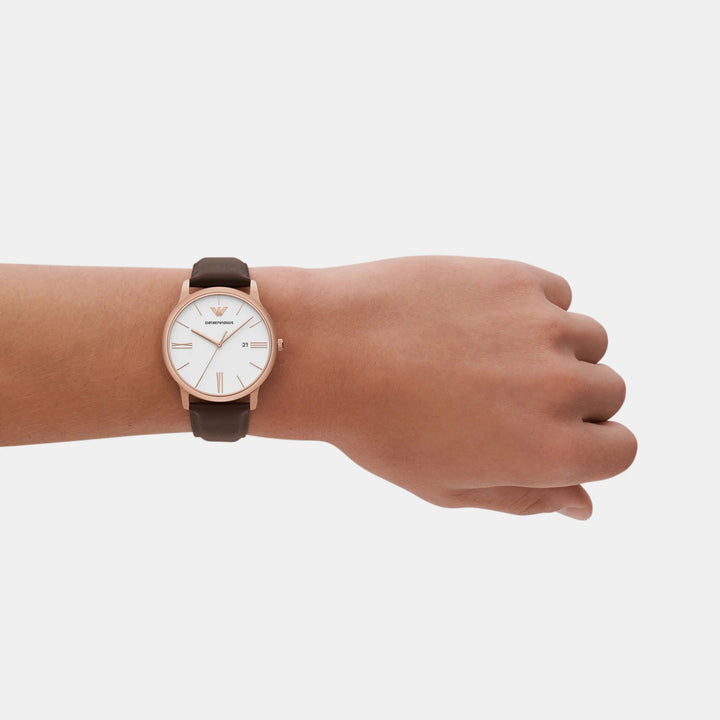 Emporio Armani Minimalist AR11572 White Dial Mesh Strap Men&