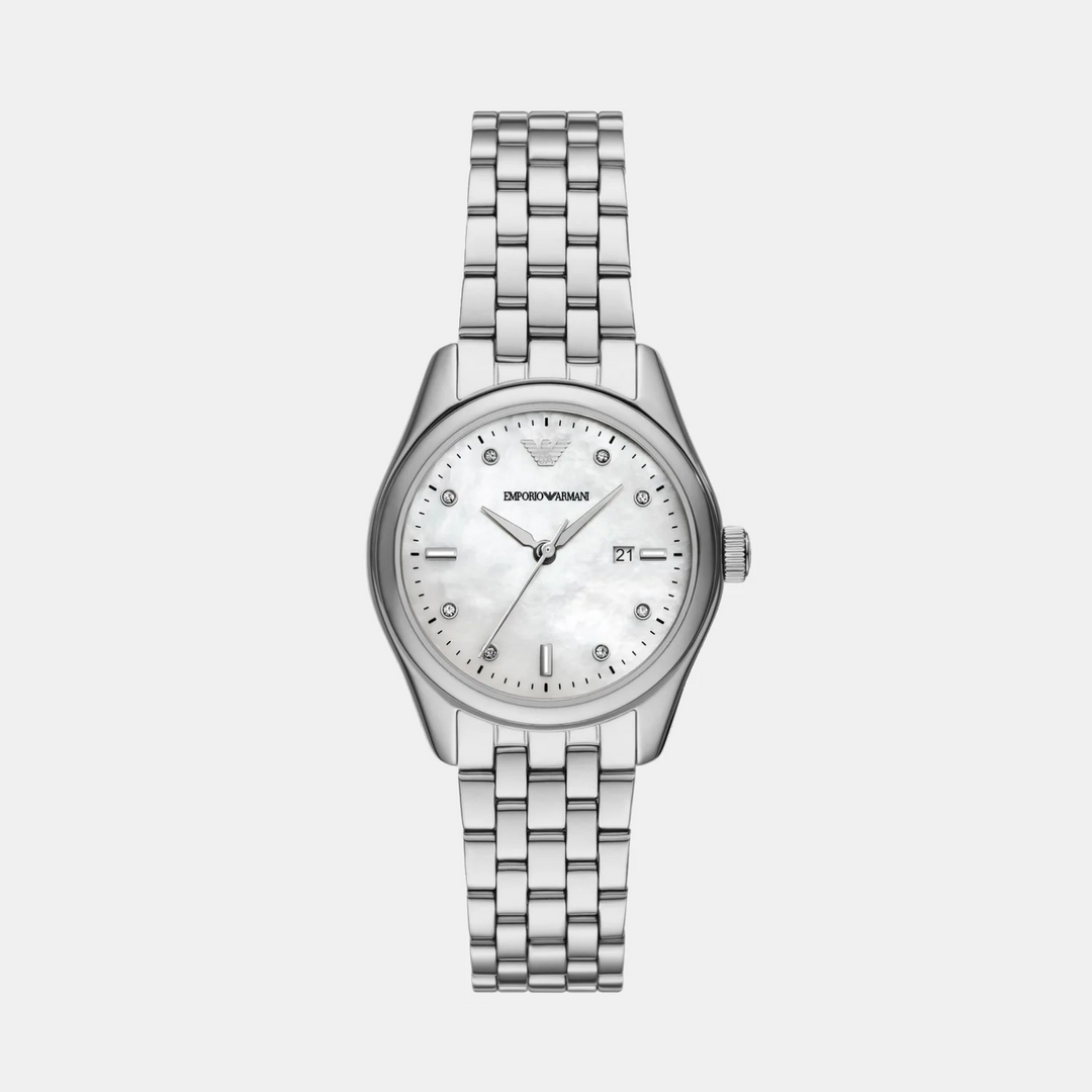 Emporio Armani Gianni AR11614 Silver Dial Stainless Steel Women&