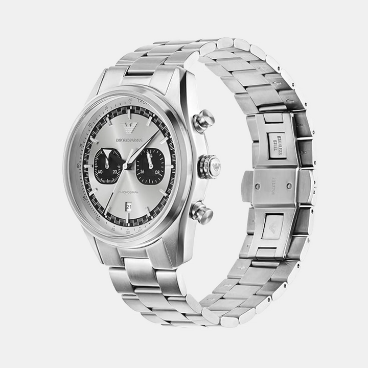 Emporio Armani Mario AR11636 Chronograph Silver Dial Men&