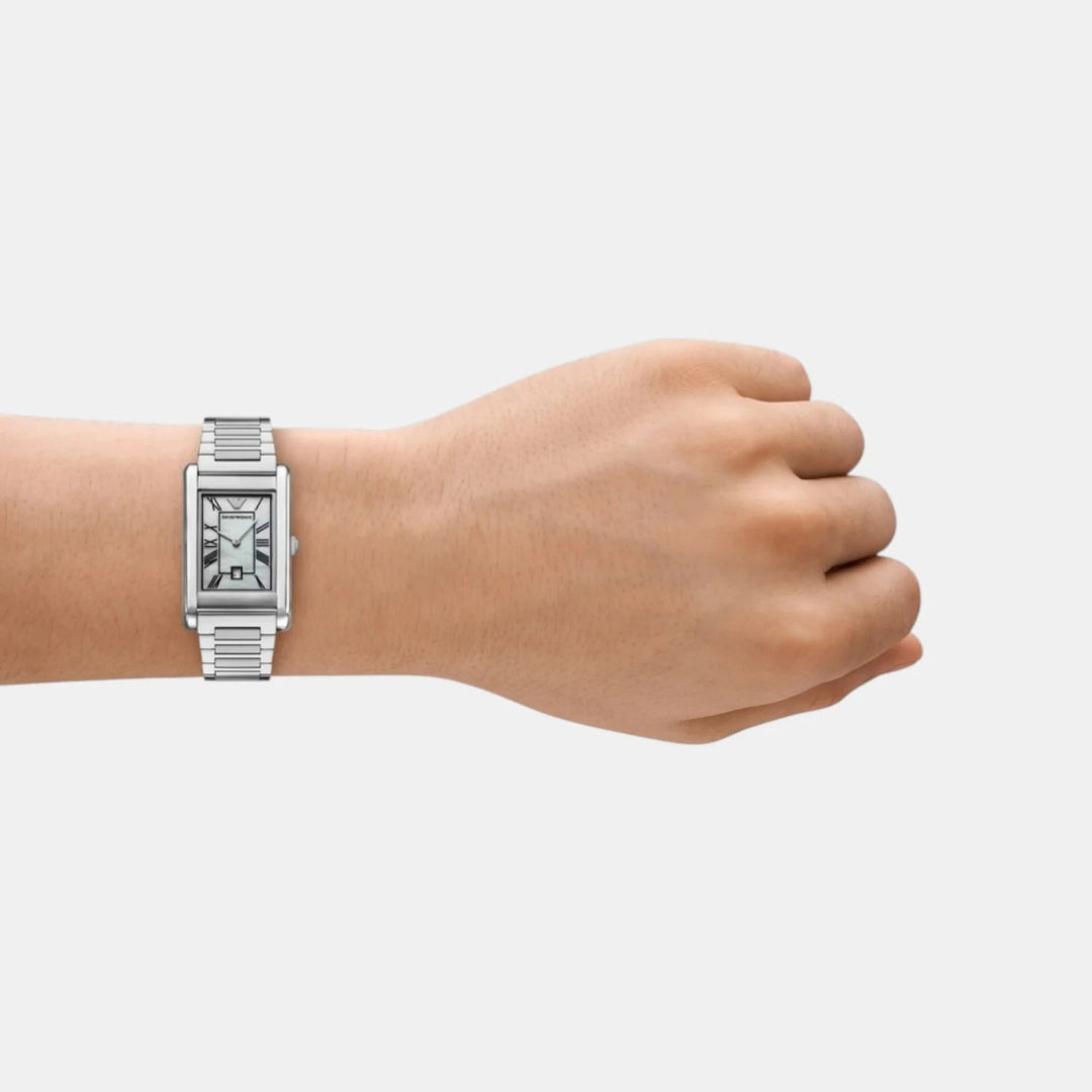 Emporio Armani Gino AR11664 Rectangle Silver Dial Men&