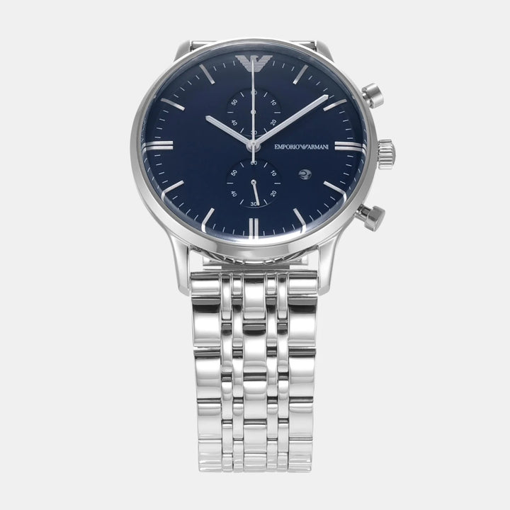 Emporio Armani Gianni AR1648 Silver Dial Stainless Steel Men&