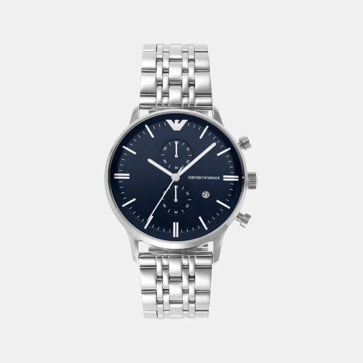Emporio Armani Gianni AR1648 Silver Dial Stainless Steel Men&