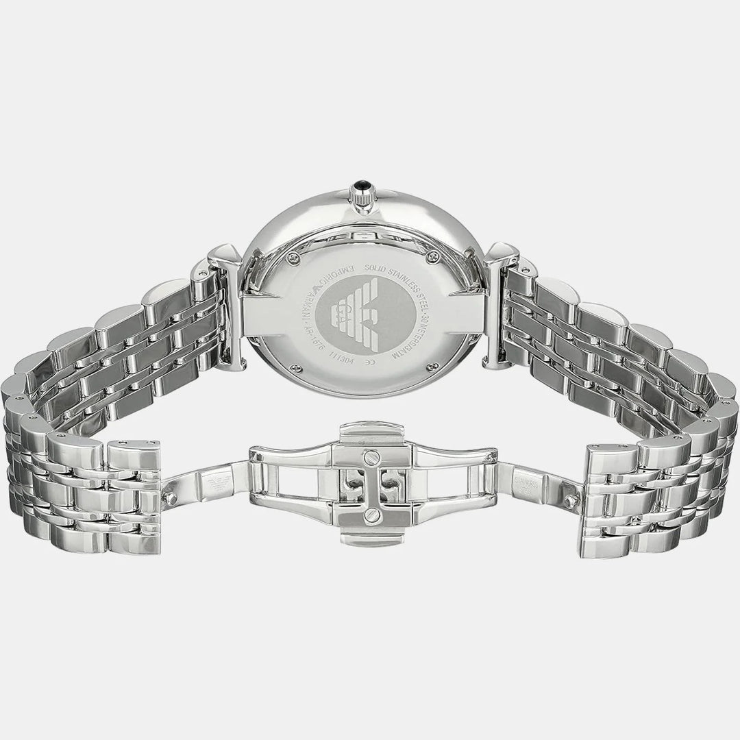Emporio Armani Gianni T-Bar AR1676 Black Dial Stainless Steel Men&