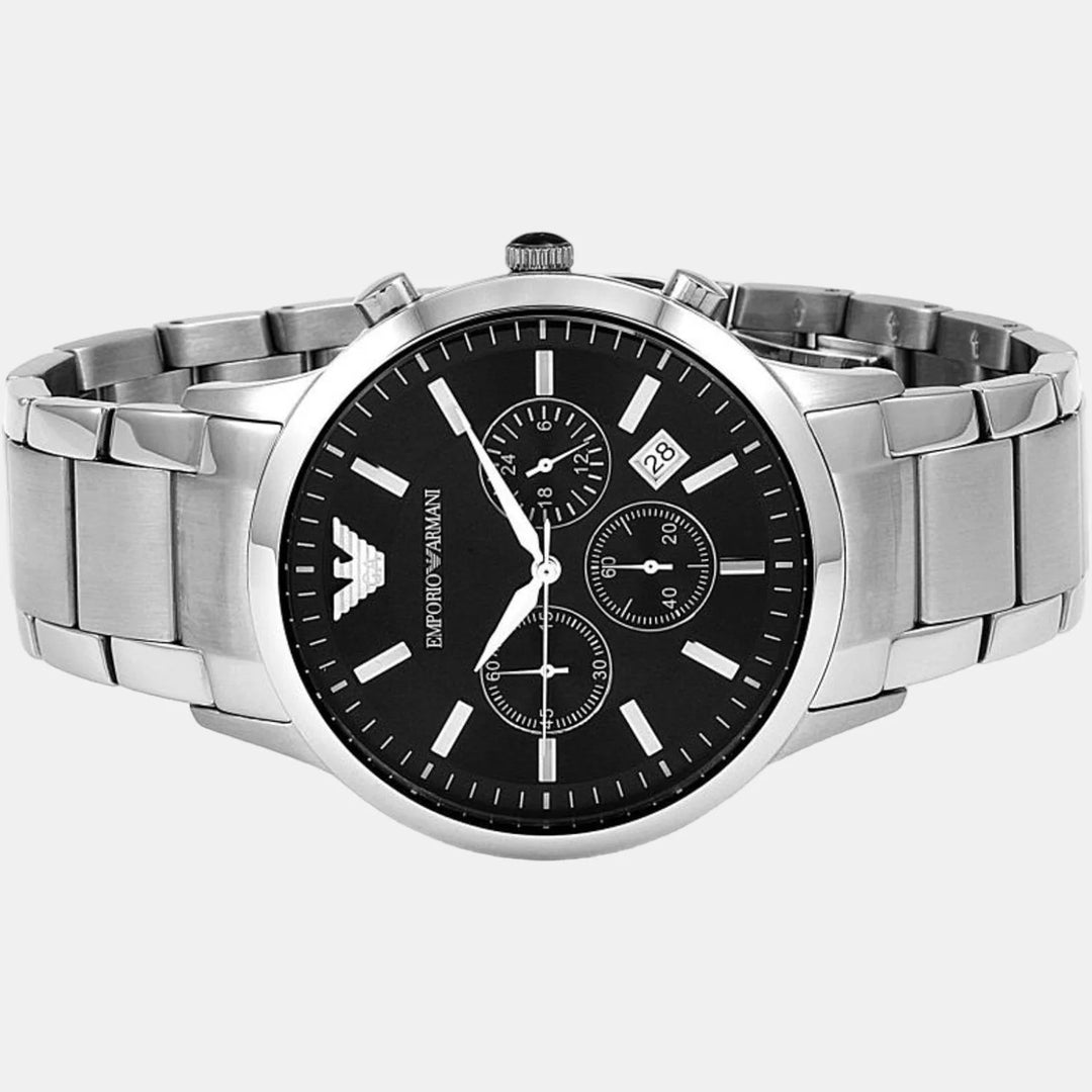 Emporio Armani Renato AR2434 Silver Dial Chronograph Men&