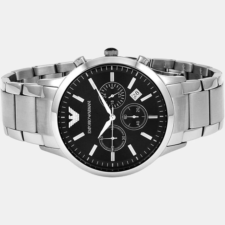 Emporio Armani Renato AR2434 Silver Dial Chronograph Men&