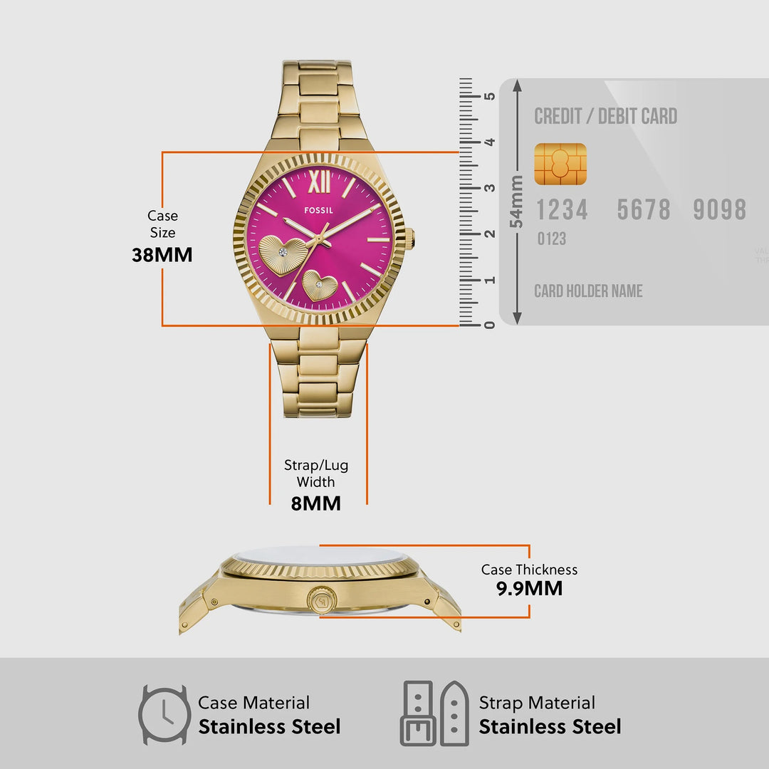 Fossil Scarlette ES5325 Silver-Tone Watch