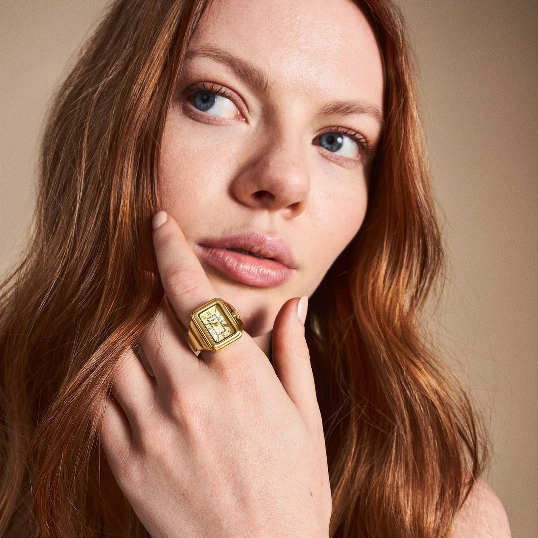Fossil Raquel Watch Ring ES5343 Gold Sunray Watch