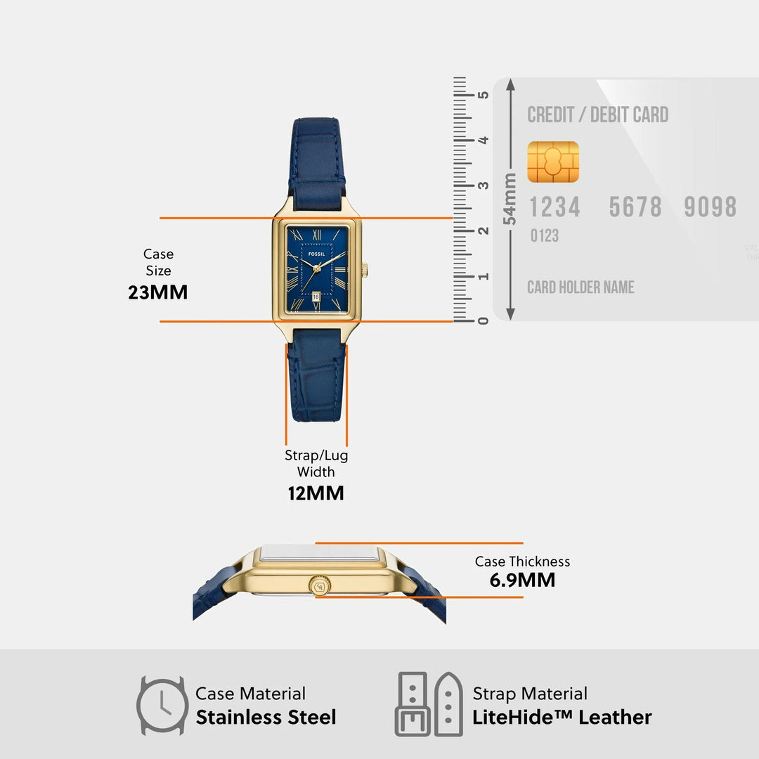 Fossil Raquel ES5365 Mini Blue Dial Watch