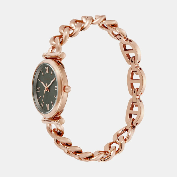 Fossil Carlie ES5378SET Gray Dial Two-Tone Watch and Bracelet Women&