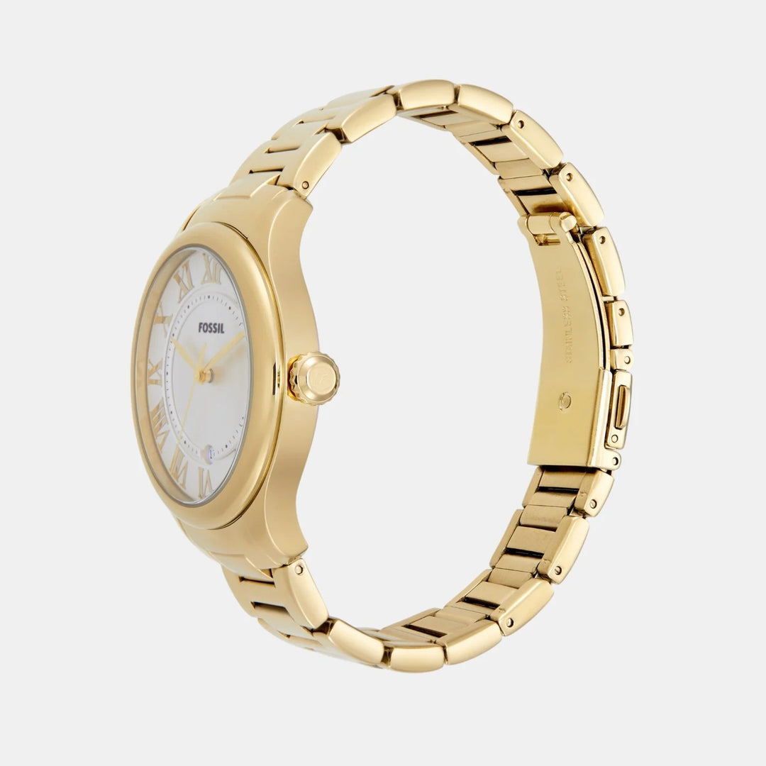 Fossil Gilmore ES5395 Silver Dial Gold-Tone Stainless Steel Women&