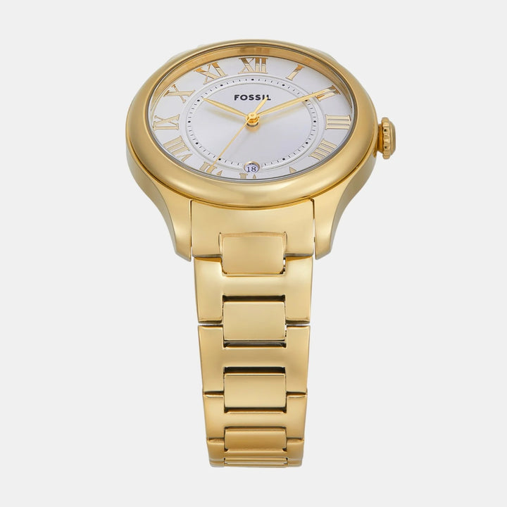 Fossil Gilmore ES5395 Silver Dial Gold-Tone Stainless Steel Women&