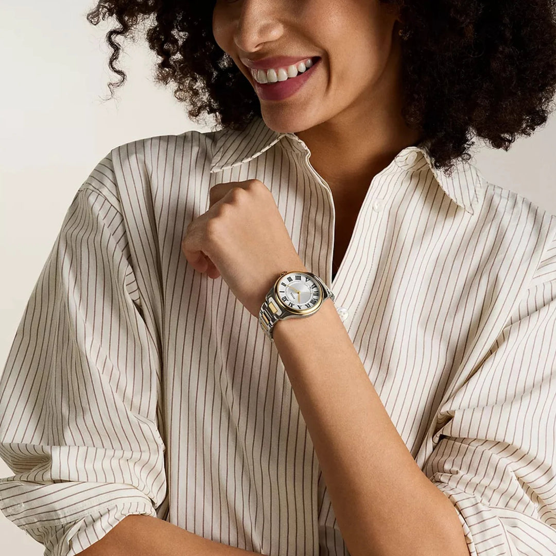 Fossil Gilmore ES5396 Silver Dial Two-Tone Stainless Steel Women&
