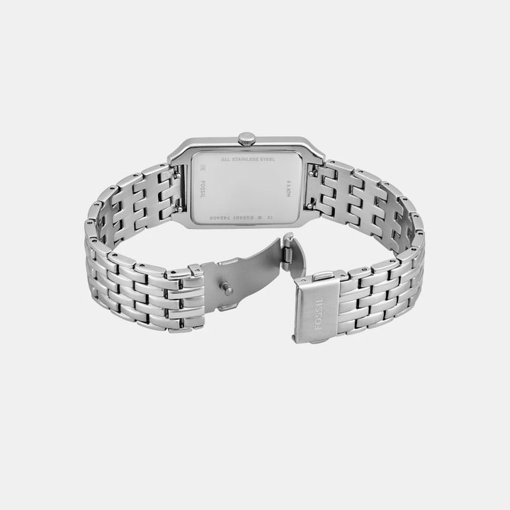 Fossil Raquel ES5401 Pink Mother of Pearl Dial Silver-Tone Stainless Steel Women&