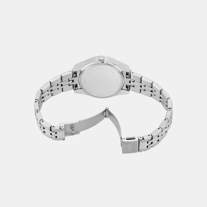 Fossil Scarlette ES5403 Pink Sunray Dial Silver-Tone Stainless Steel Women&