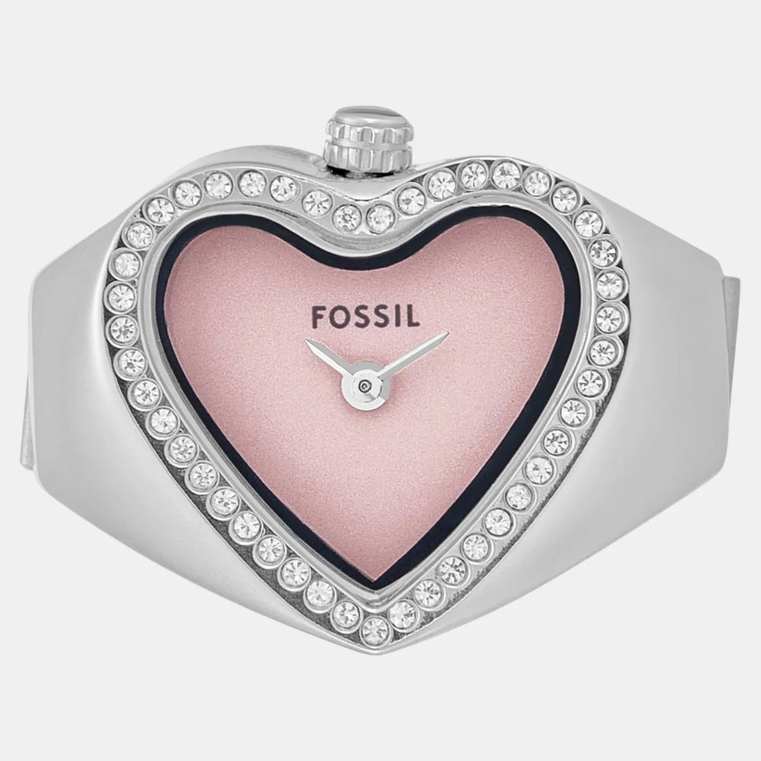 Fossil ES5408 Gold-Tone Round Case Analog Ring Watch for Women