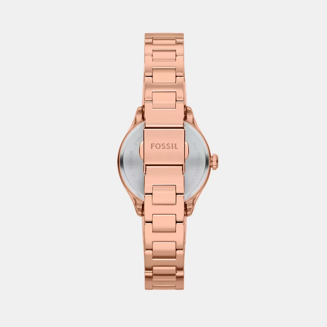 Fossil Gilmore ES5420 Silver Dial Gold-Tone Mesh Bracelet Women&