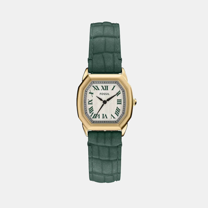 Fossil Harlow ES5427 Silver Dial Gold-Tone T-Bar Stainless Steel Women&