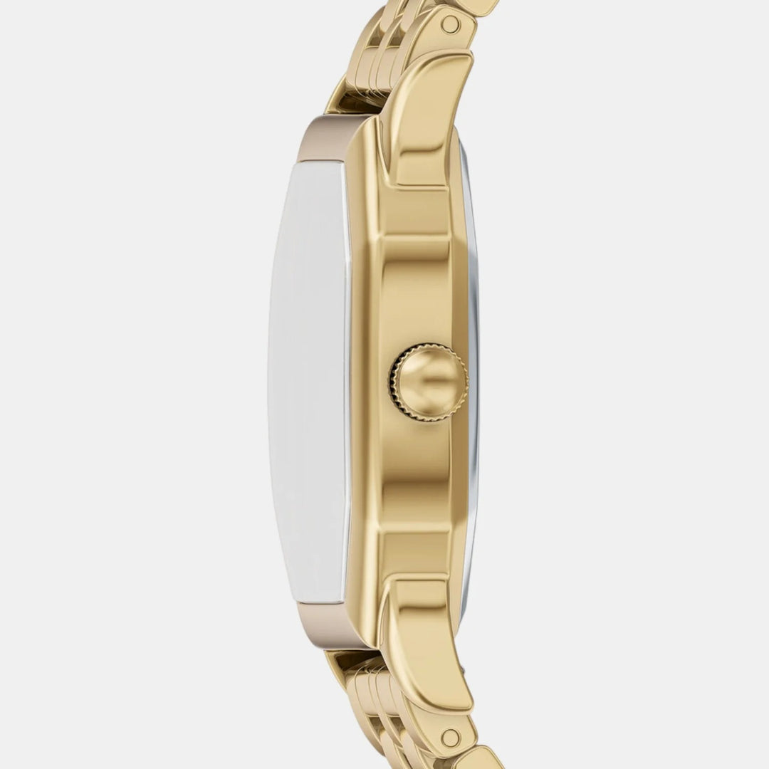 Fossil Harlow ES5433 Octagon Black Dial Gold-Tone Stainless Steel Women&