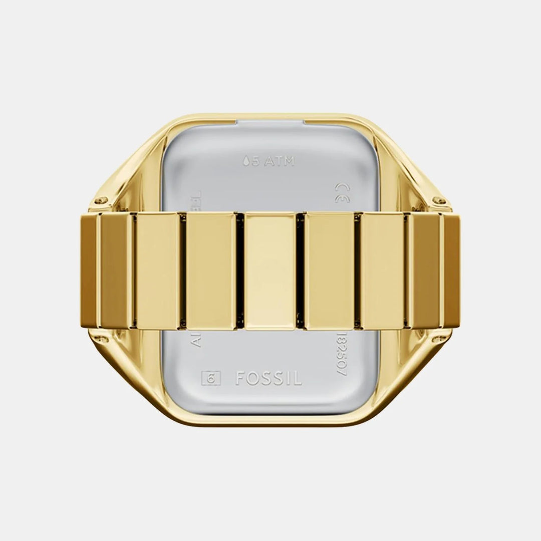 Fossil Raquel Watch Ring ES5447 Gold-Tone Rectangular Mother of Pearl Ring Watch