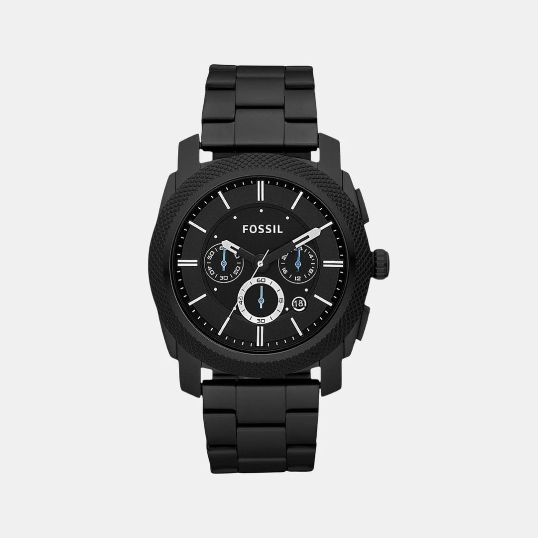 Fossil Machine FS4552 Black Chronograph Dial Black Stainless Steel Men&