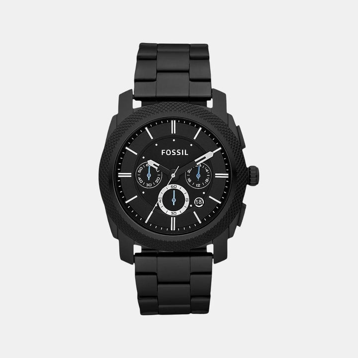 Fossil Machine FS4552 Black Chronograph Dial Black Stainless Steel Men&