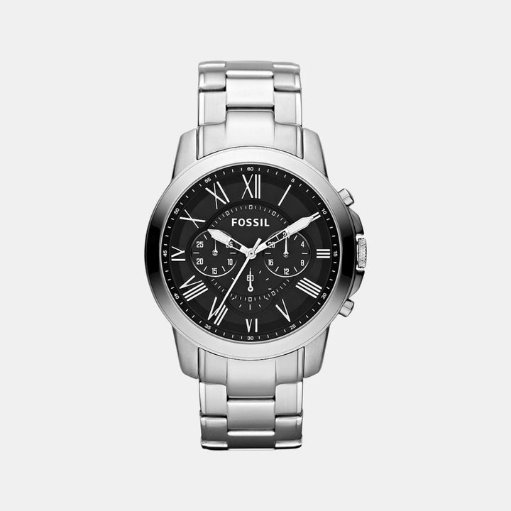 Fossil Grant FS4736 Silver-Tone Chronograph Stainless Steel Men&