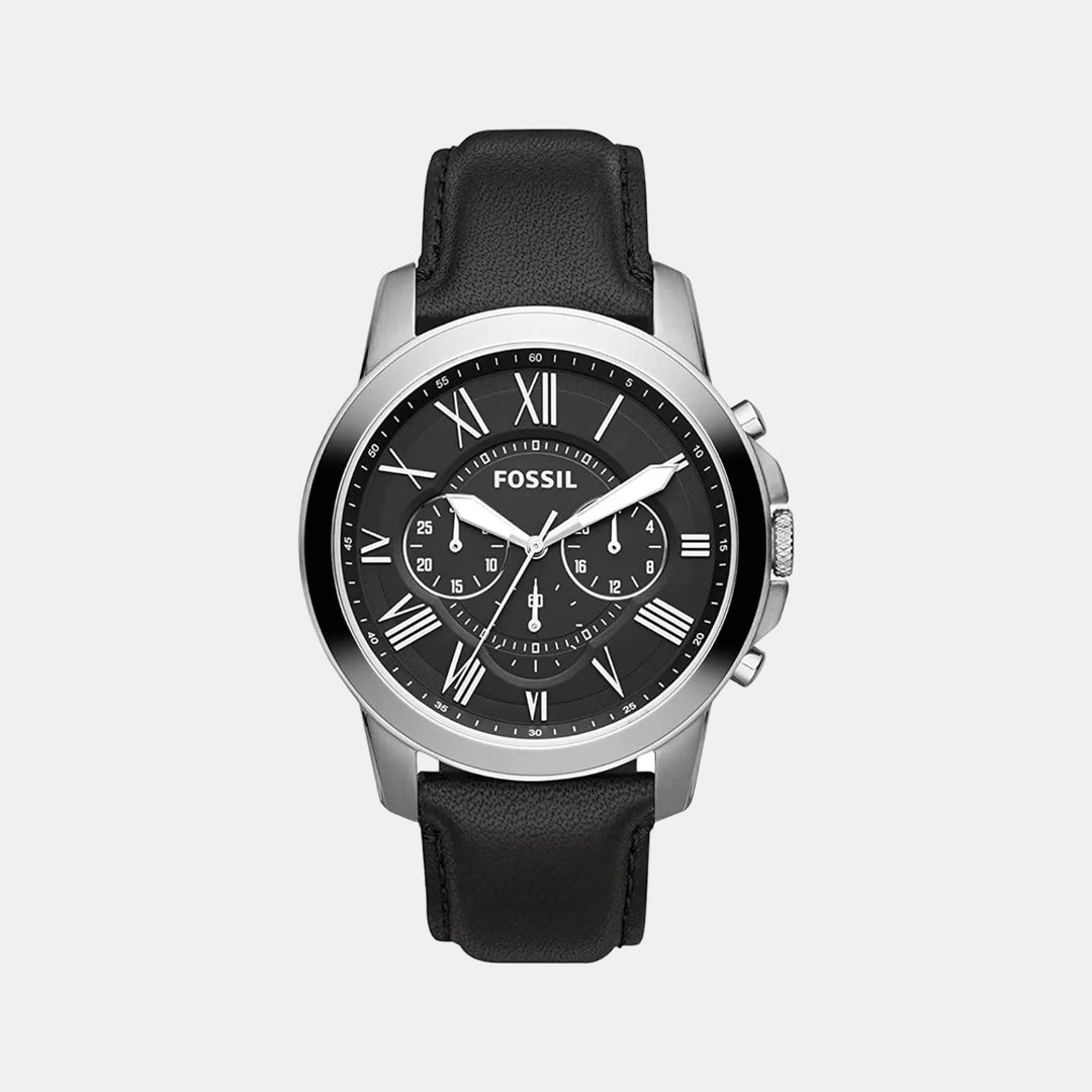 Fossil Grant FS4812 Black Dial Silver-Tone Chronograph Men&