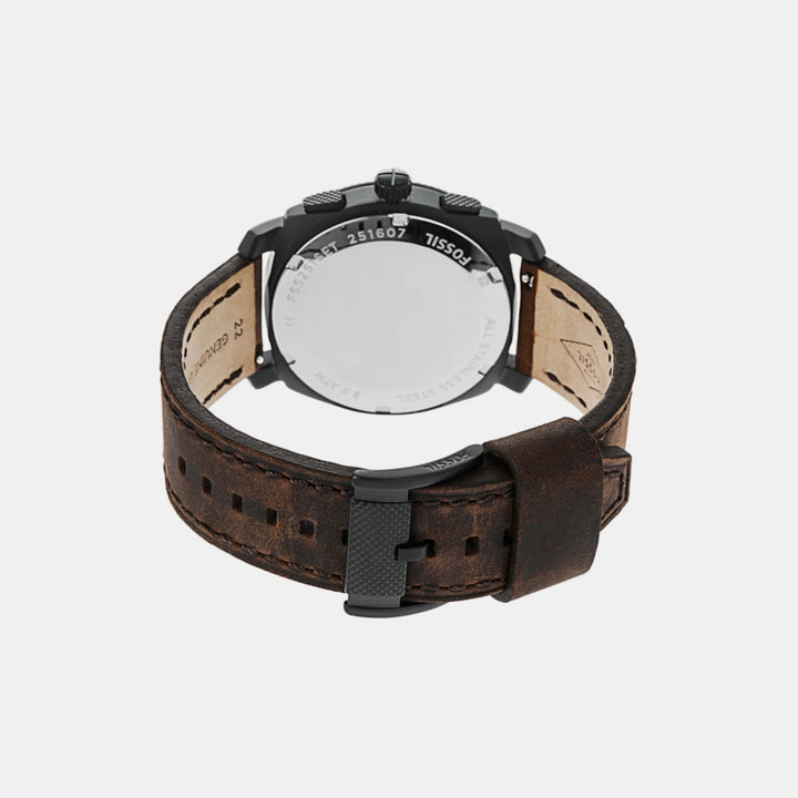 Fossil Machine FS5251SET Chronograph Watch and Brown Leather Bracelet Men&