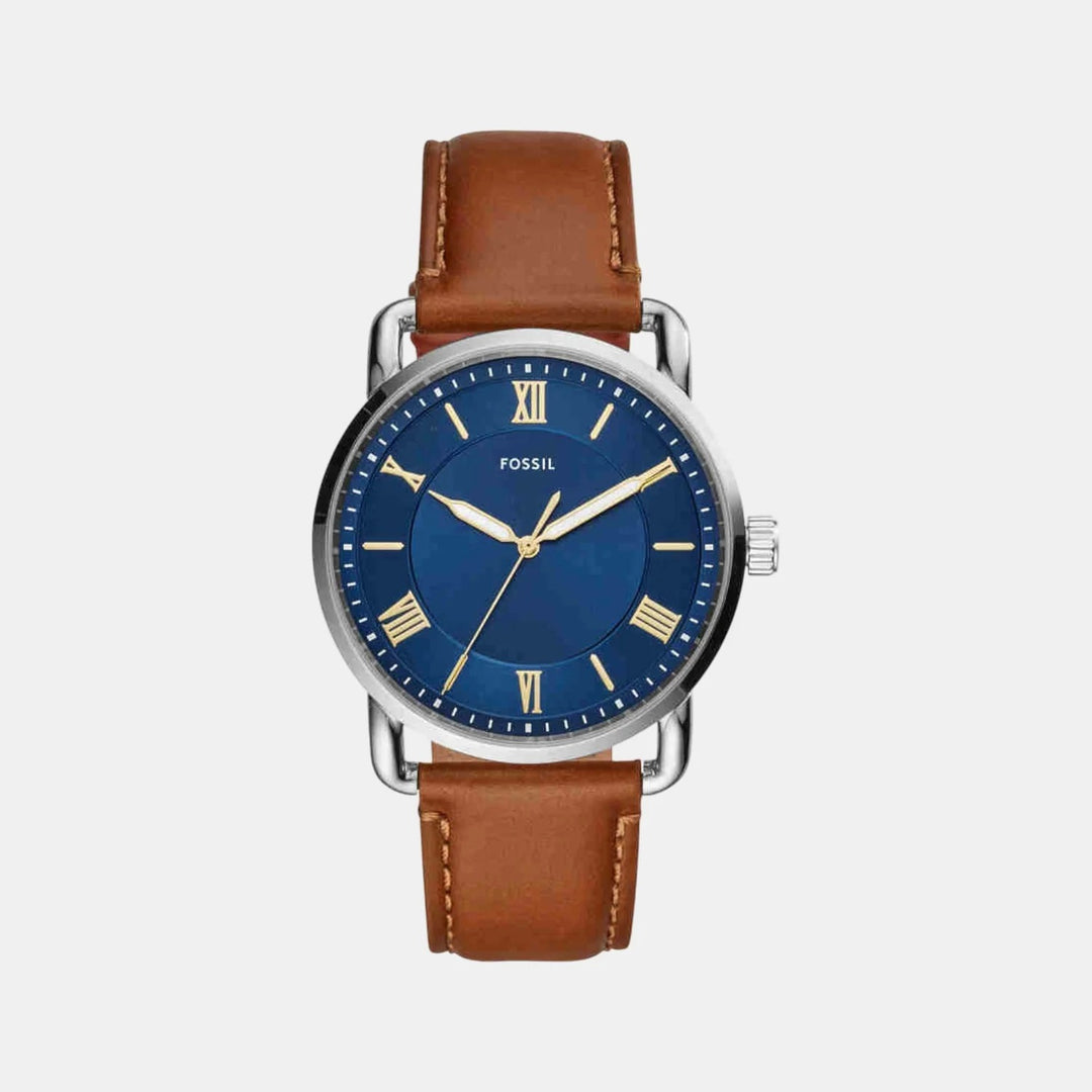 Fossil Copeland FS5661 Black Dial Black Leather Strap Men&