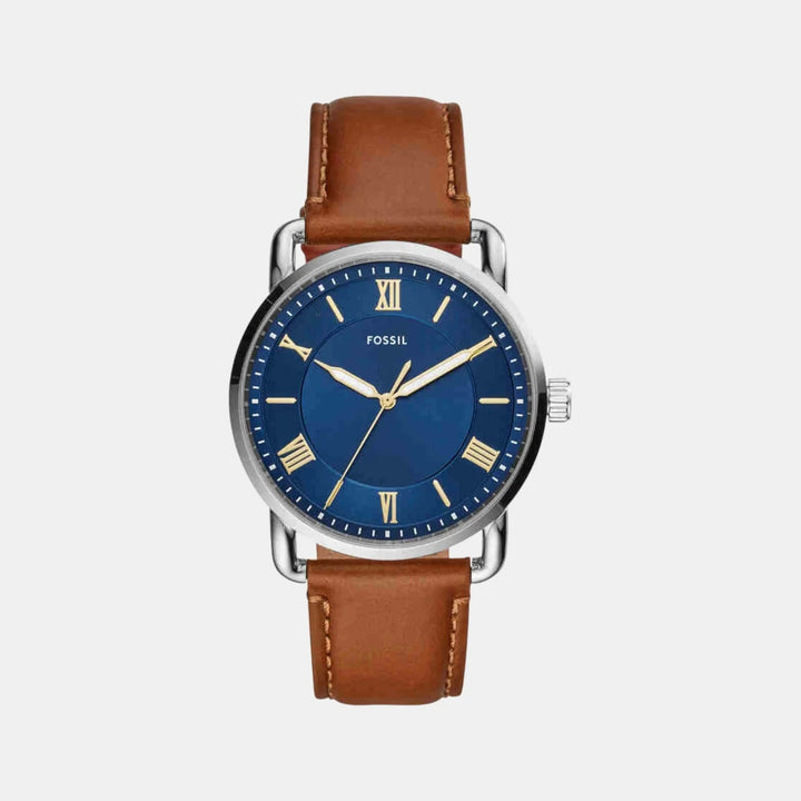 Fossil Copeland FS5661 Black Dial Black Leather Strap Men&