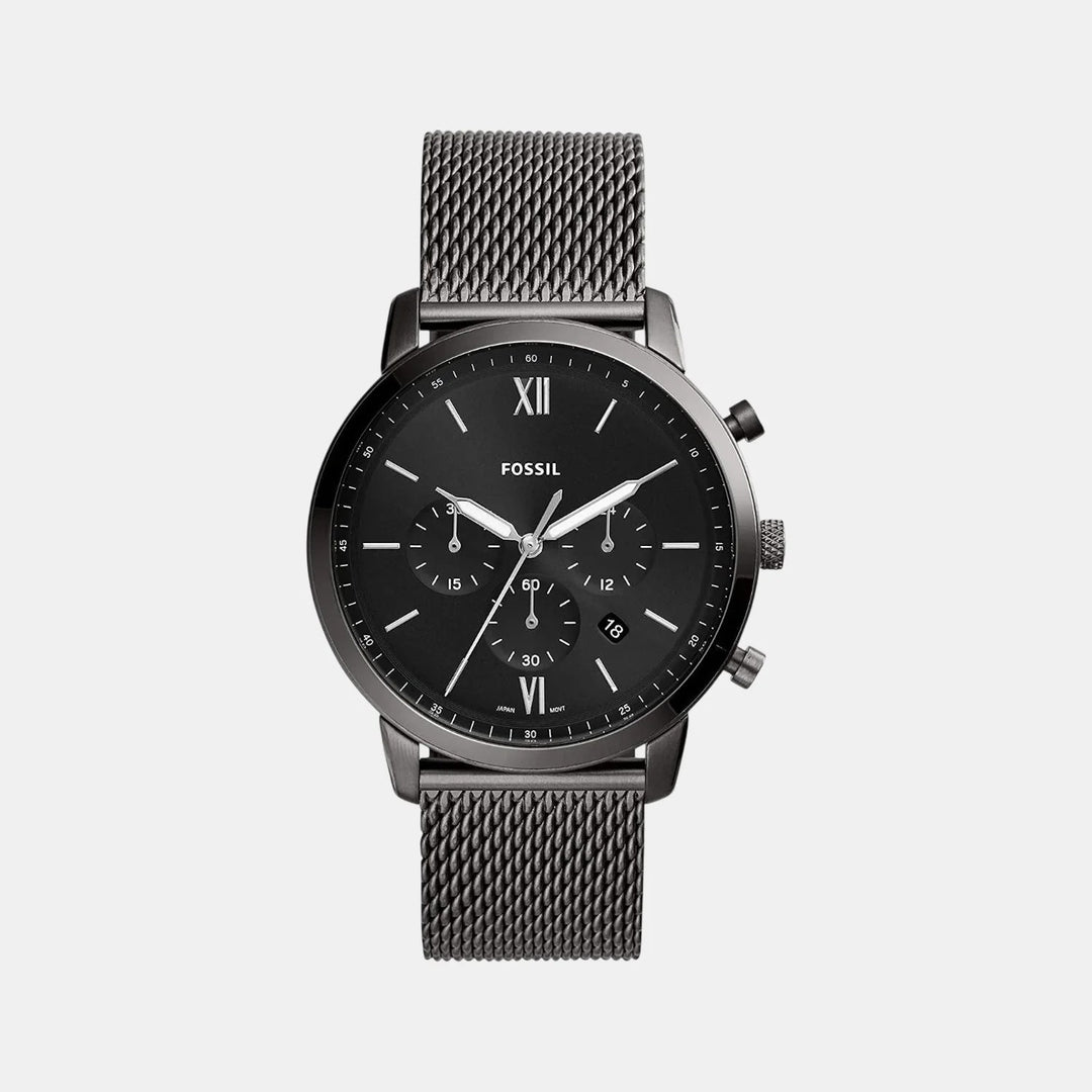 Fossil Copeland FS5699 Black Dial Brown Leather Strap Men&