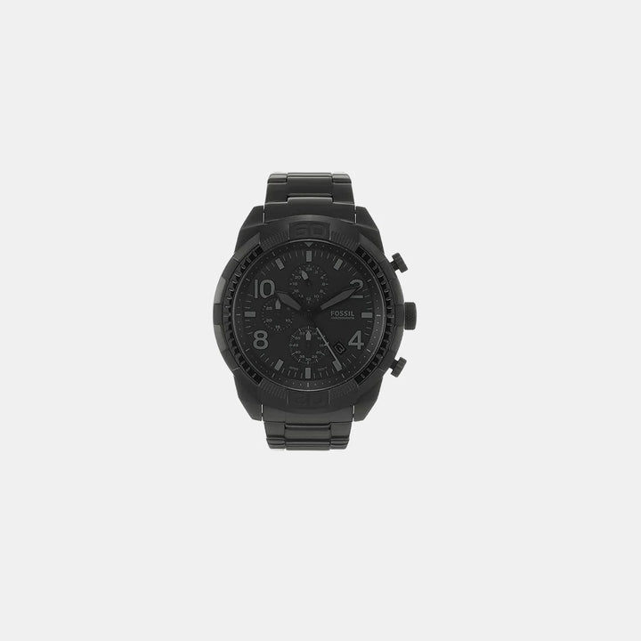 Fossil Bronson FS5712 Black Stainless Steel 50mm Chronograph Men&