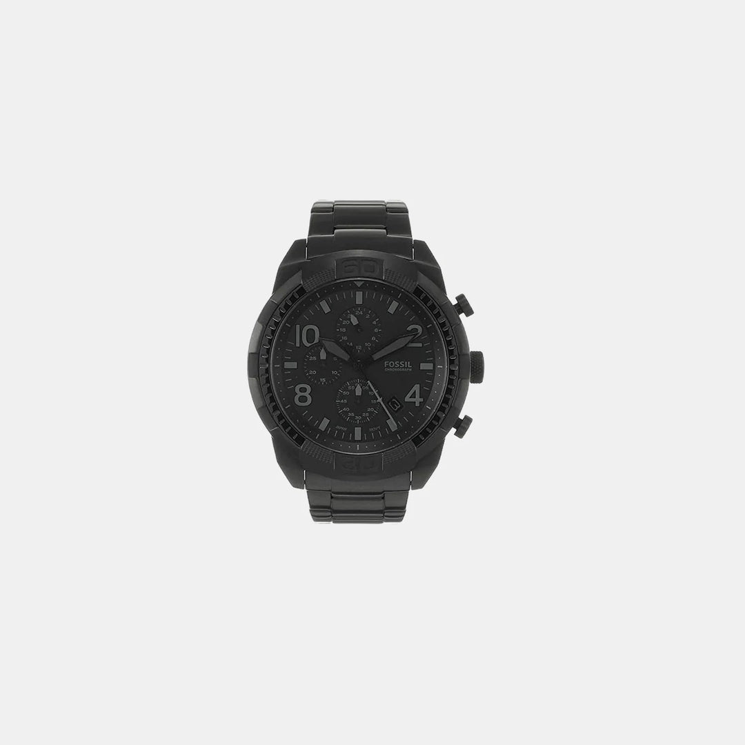 Fossil Bronson FS5712 Black Stainless Steel 50mm Chronograph Men&