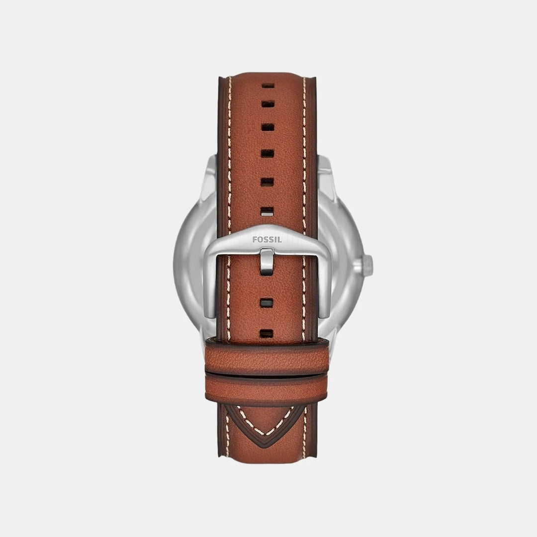 Fossil Machine FS5903 Blue Dial Brown Leather Strap Men&