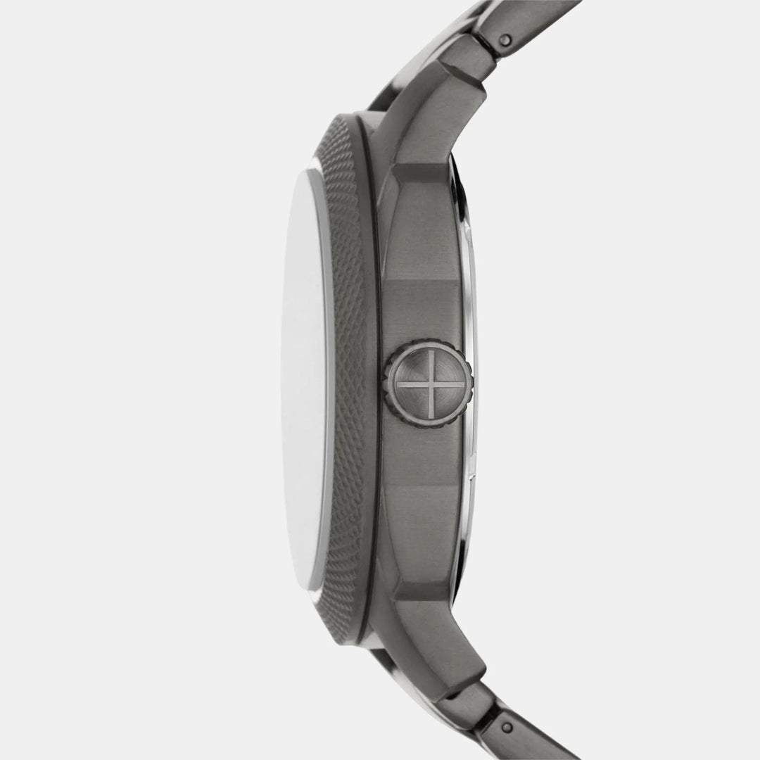 Fossil Everett FS5970 Silver Dial Silver-Tone Stainless Steel Men&