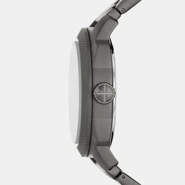 Fossil Everett FS5970 Silver Dial Silver-Tone Stainless Steel Men&