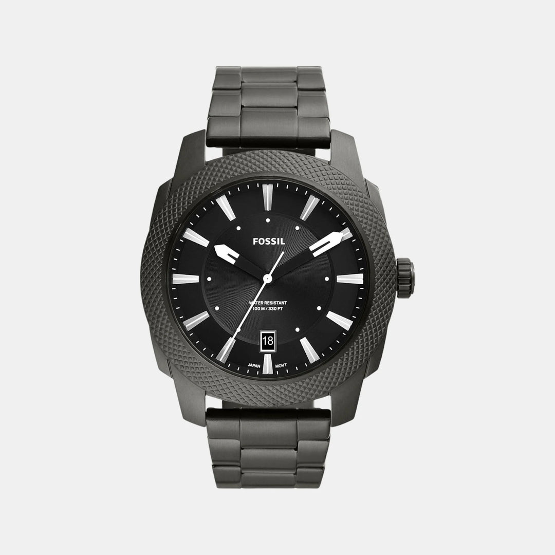 Fossil Everett FS5970 Silver Dial Silver-Tone Stainless Steel Men&