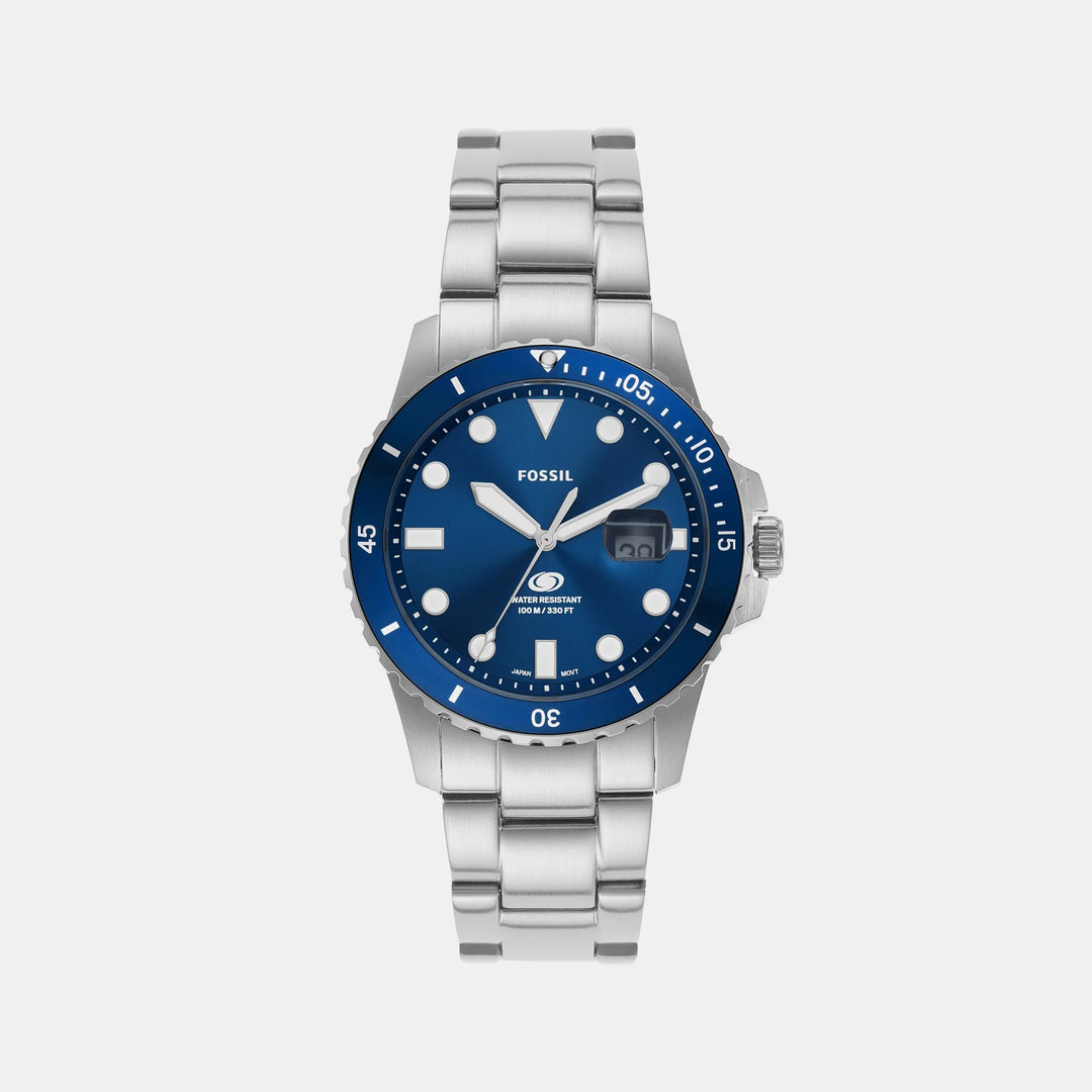 Fossil Blue Dive FS6029 Blue Dial Silver-Tone Stainless Steel Men&