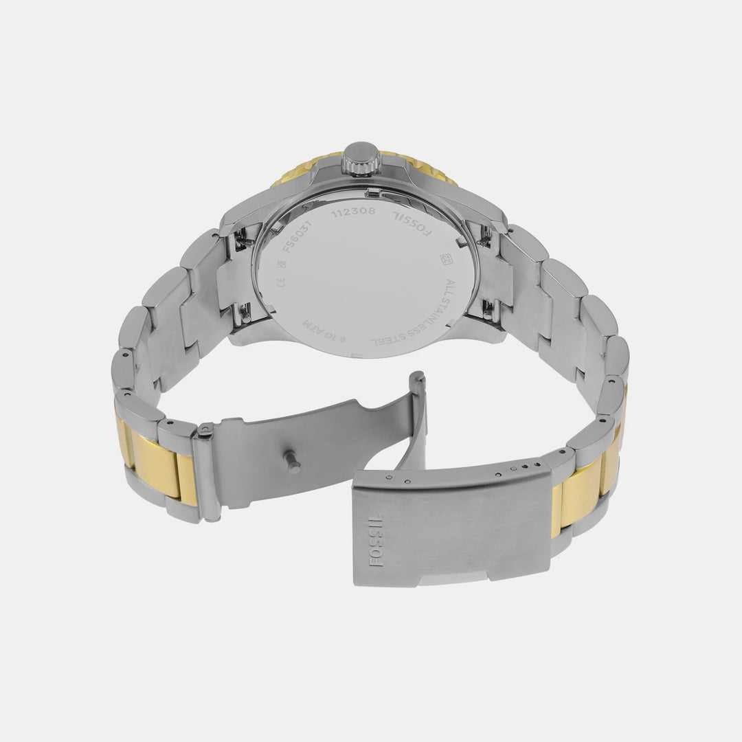 Fossil Blue Dive FS6031 Black Dial Gold-Tone Stainless Steel Men&