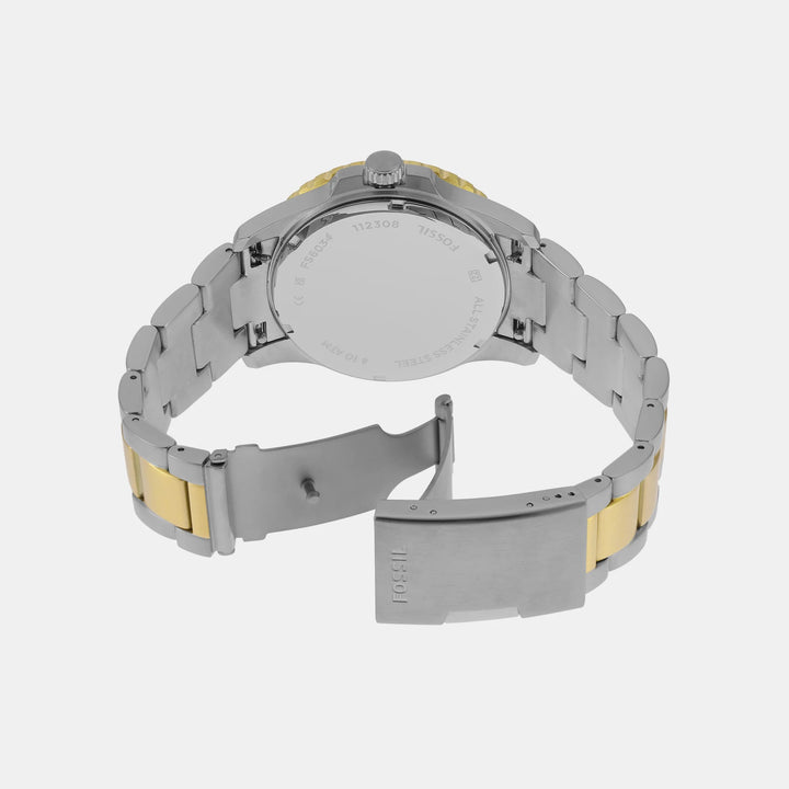 Fossil Blue Dive FS6034 Blue Dial Two-Tone Stainless Steel Men&