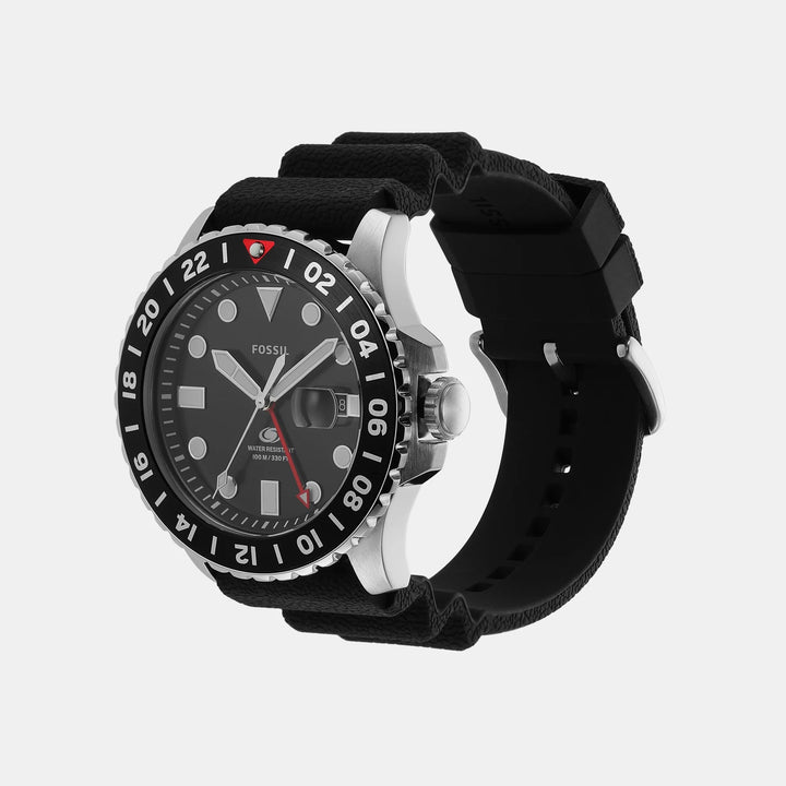 Fossil Blue Dive FS6036 Orange Dial Silver-Tone Stainless Steel Men&