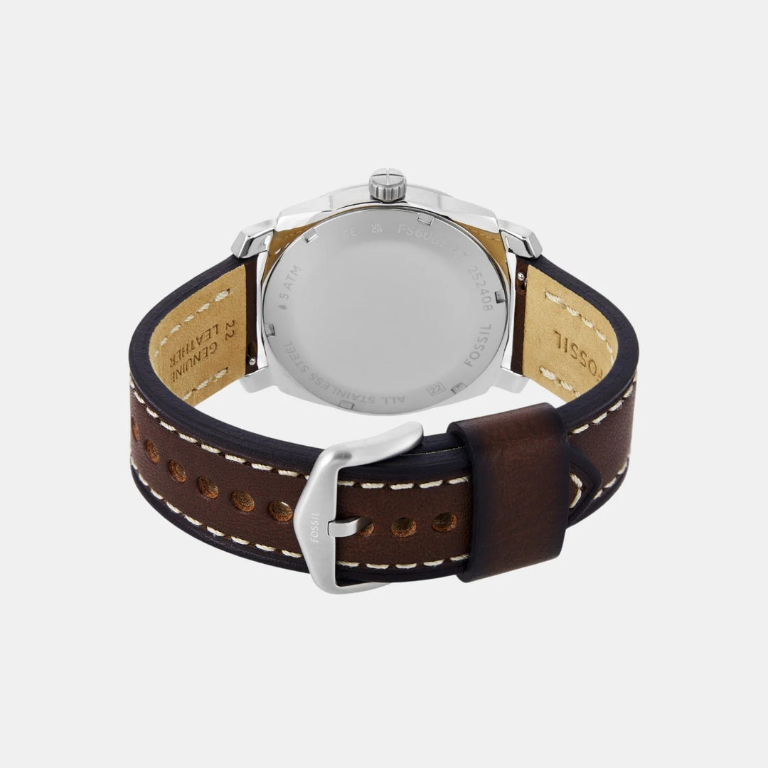 Fossil Machine FS6081SET Chronograph Watch and Black Leather Bracelet Men&