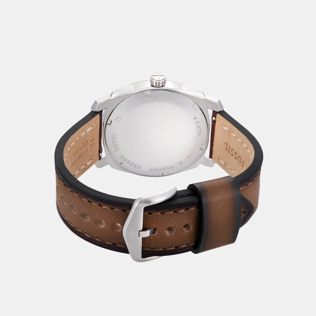 Fossil Neutra FS6085 Silver Dial Silver Stainless Steel Men&