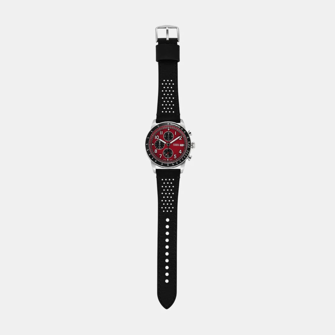 Fossil The Machine FS6086 Blue Dial Brown Leather Men&