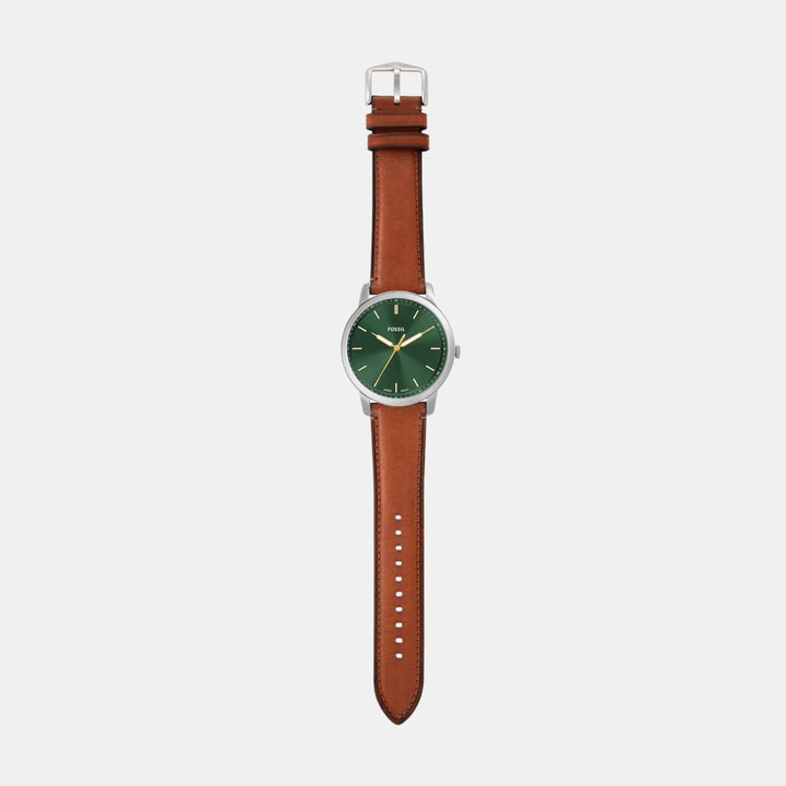 Fossil The Minimalist FS6094 Blue Sunray Dial Silver Stainless Steel Men&