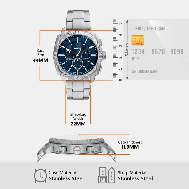 Fossil The Minimalist FS6096 Gray Dial Stainless Steel Men&